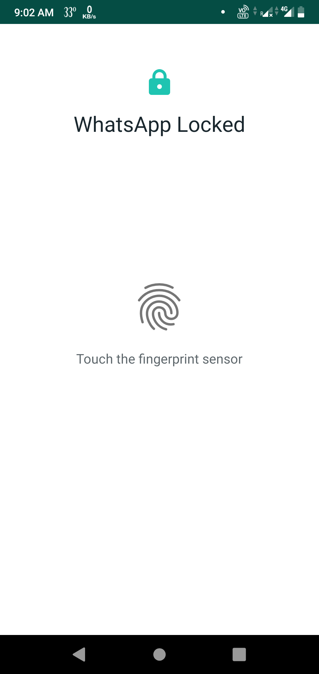 How to enable fingerprint lock in Whatsapp app?