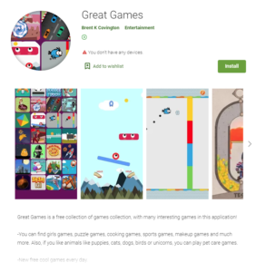 Great games infected app