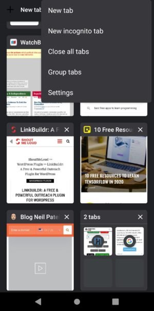 Chrome browser for Android gets Dark Theme